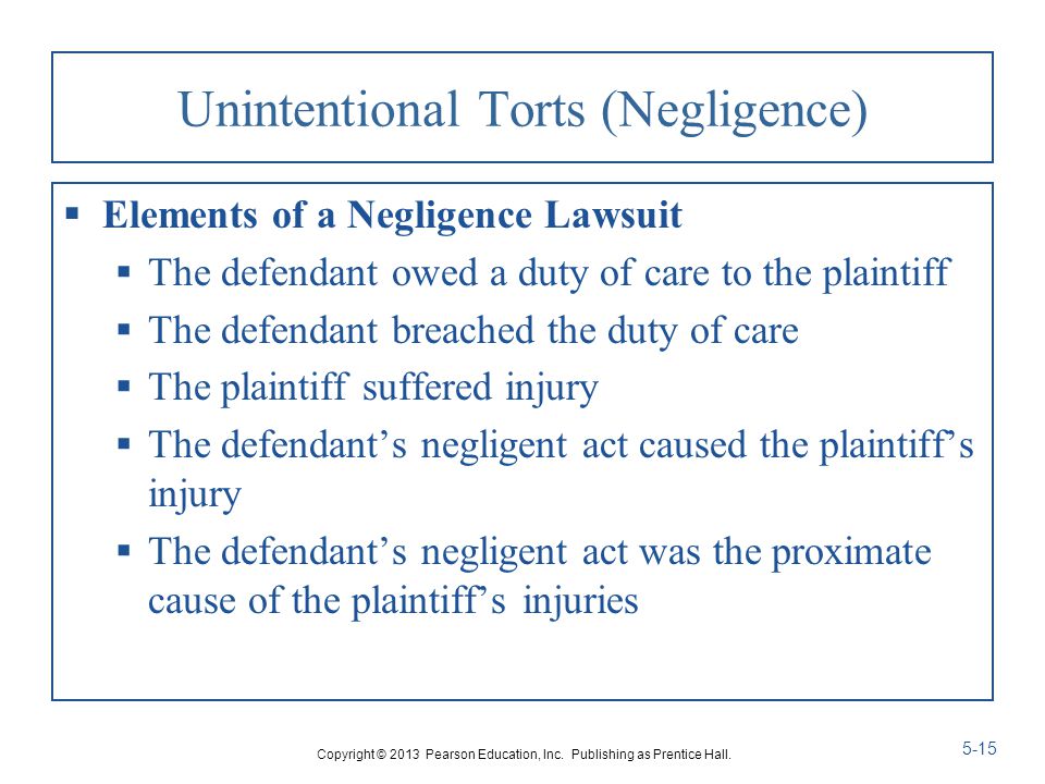 Negligence and duty of care